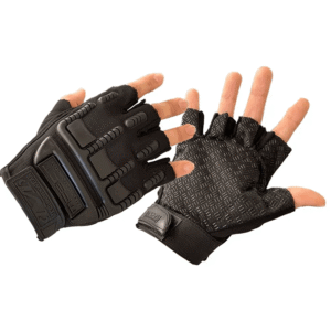 Guante Táctico Dedo Corto Moto Con Protección Nudillos Negro