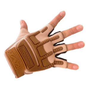 Guante Táctico Dedo Corto Moto Con Protección Nudillos Coyote