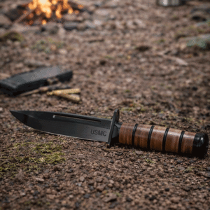 Cuchillo Tactico Usmc Tipo Ka-bar Vaina Cuero 18 Cm Marró