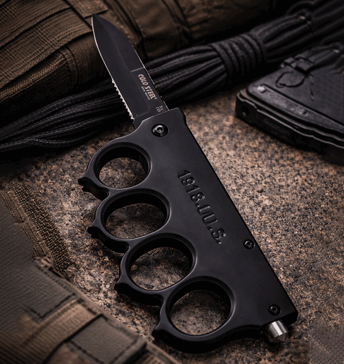 Navaja Manopla Asistida Negra