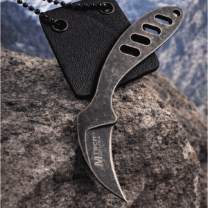 Mini Cuchillo Táctico Colgante Neck Knife Defensa Gris