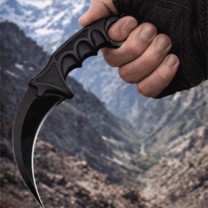 Kerambit Cuchillo Táctico Karambit Curvo Csgo Funda Negro