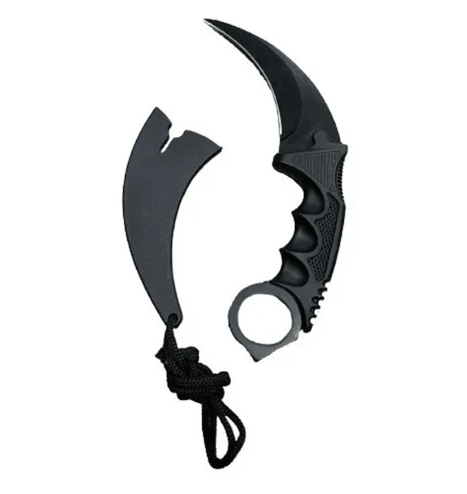 Kerambit Cuchillo Táctico Karambit Curvo Csgo Funda Negro