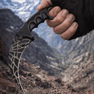 Kerambit Cuchillo Táctico Karambit Curvo Csgo Funda Telaraña