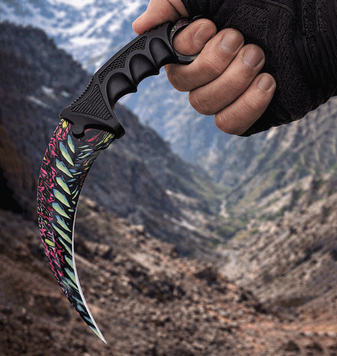 Kerambit Cuchillo Táctico Karambit Curvo Csgo Funda Multicolor