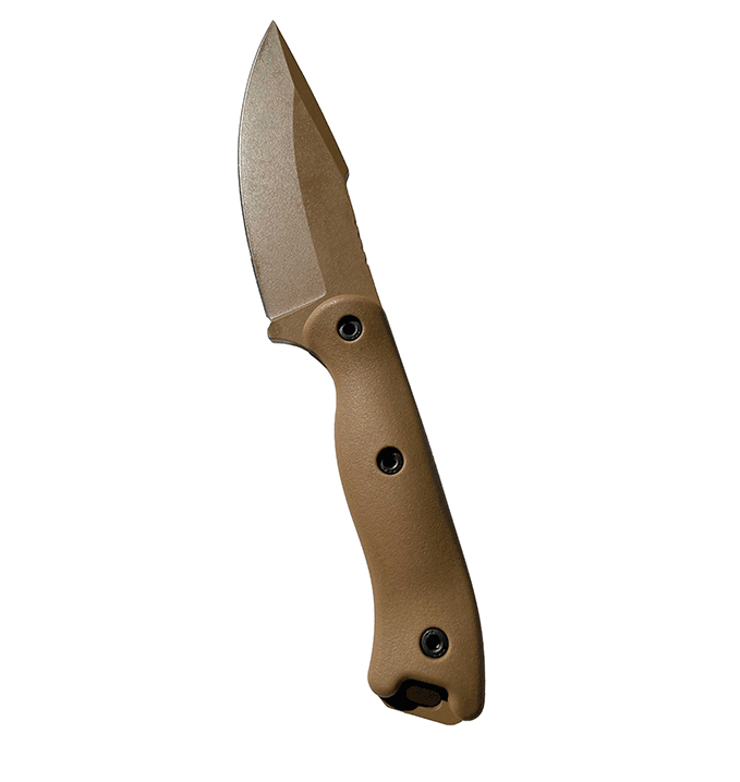 Cuchillo Táctico Supervivencia Fijo 24 cm Funda MOLLE COYOTE
