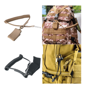 Rabiza táctica de seguridad con espiral elástico