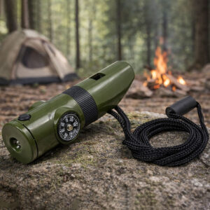 Brújula Silbato 7 En 1 Supervivencia Outdoor Linterna Lupa