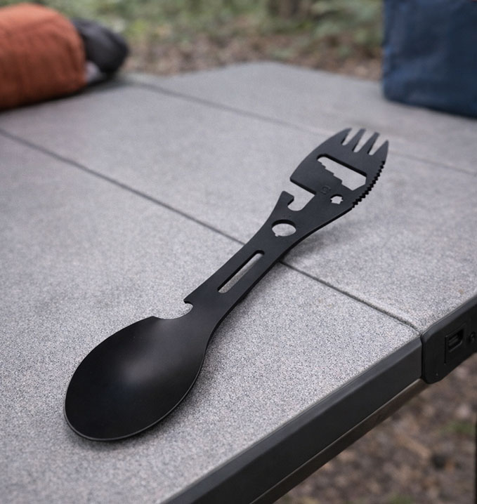 Cubierto Multifunción Camping 10en1 Acero Inoxidable Outdoor