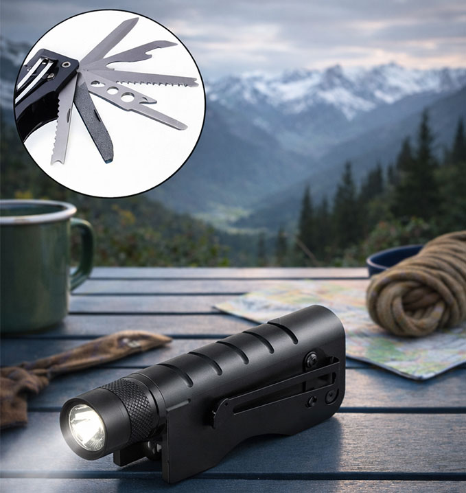 Linterna multiherramienta táctica recargable de 3000 lúmenes